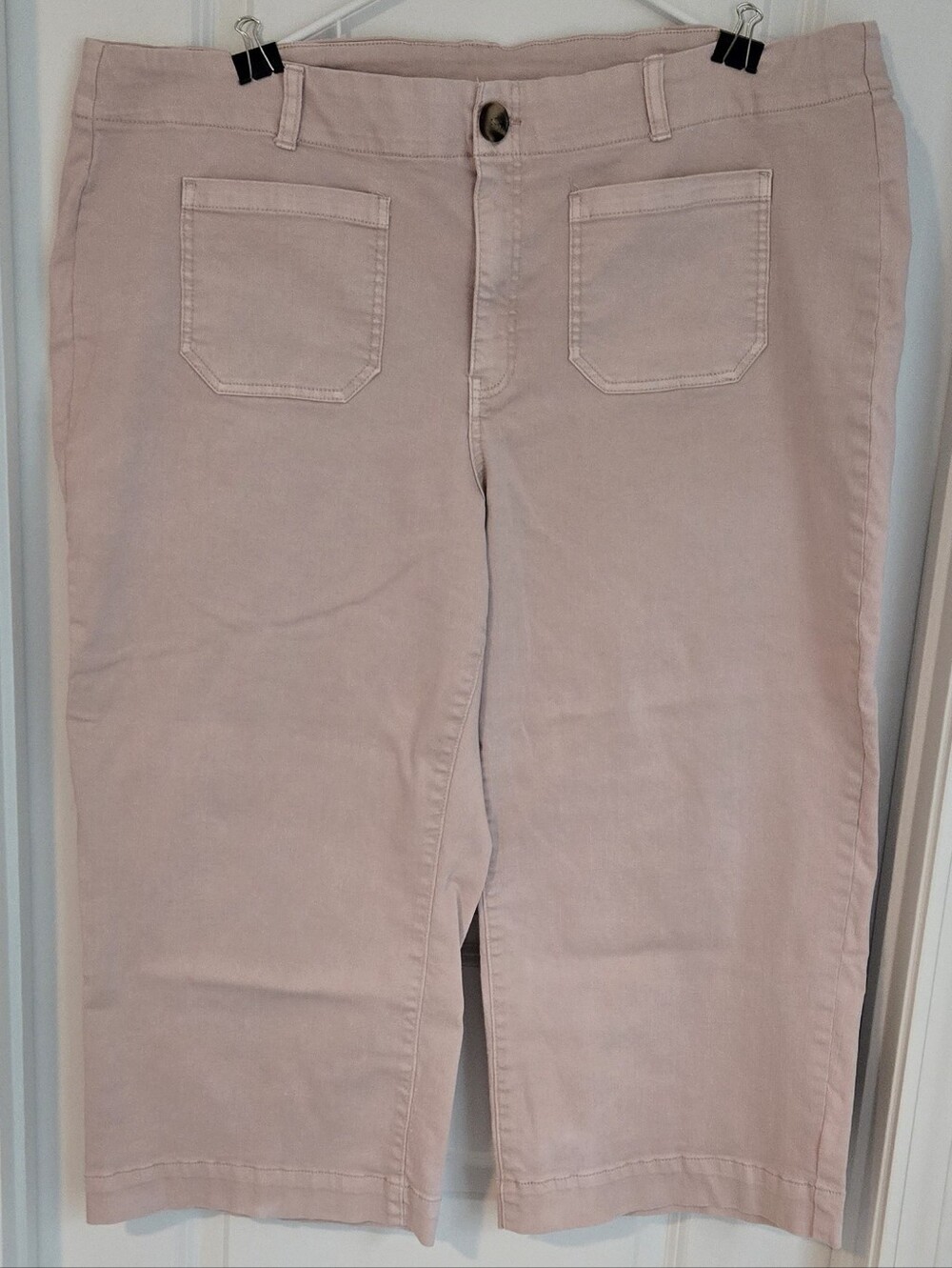 Westbound Pale Pink Wide Leg Cropped Pants